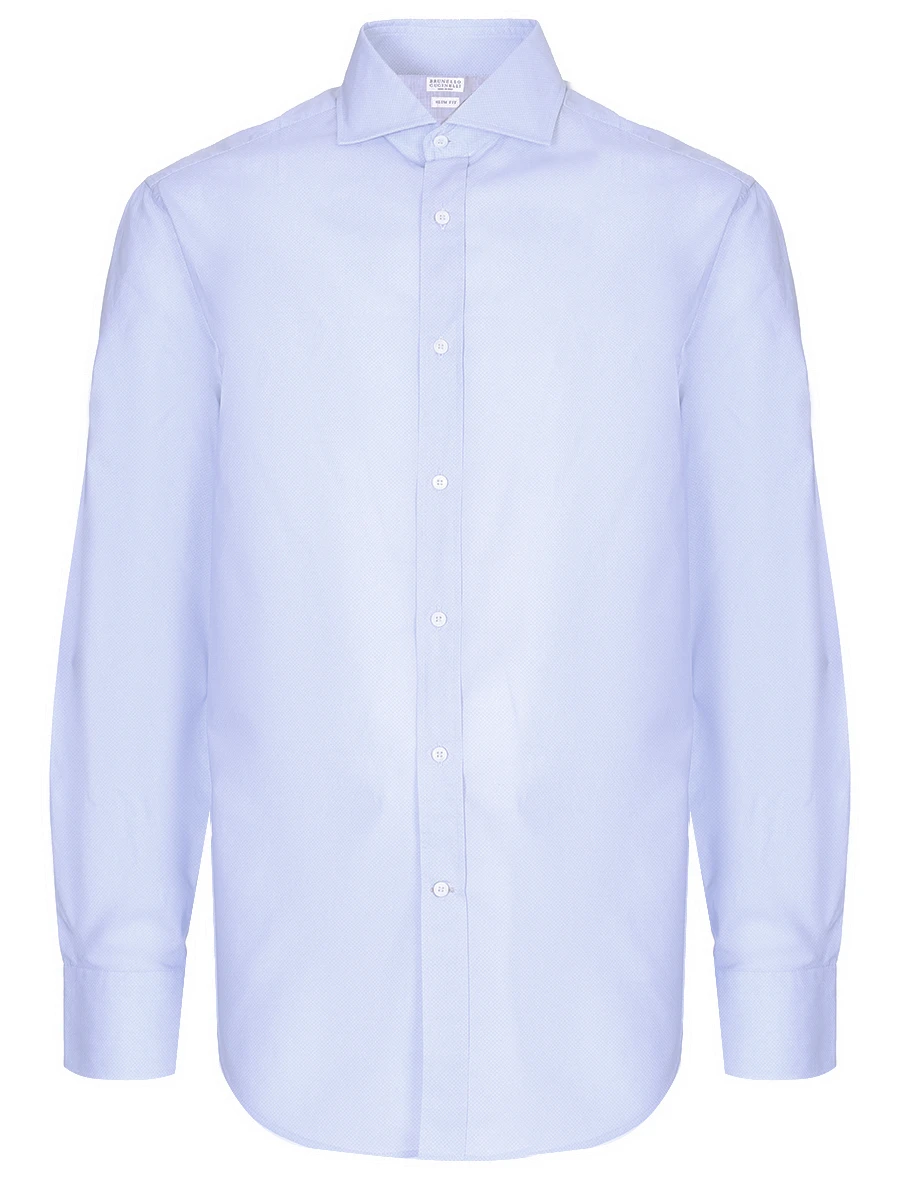 

Рубашка Slim Fit хлопковая, Голубой, MG6411718