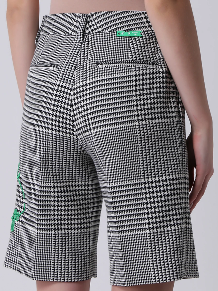 Шорты с принтом OFF-WHITE OWCA110E20FAB0021055 Клетка  Фото 3