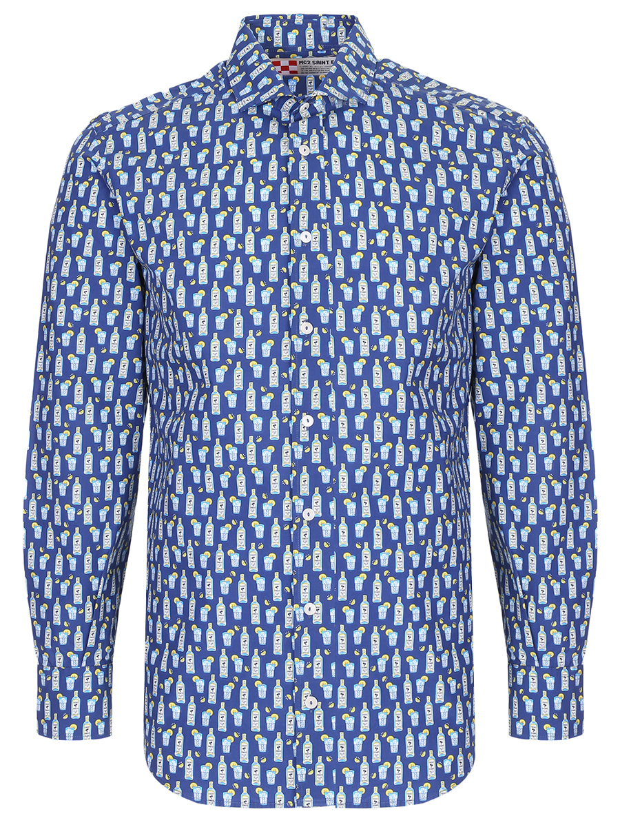 Рубашка Slim Fit с принтом MC2 SAINT BARTH