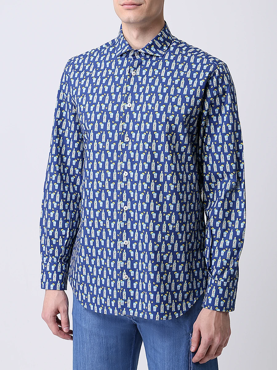

Рубашка Slim Fit с принтом, Принт, PAMP GINX61/sb