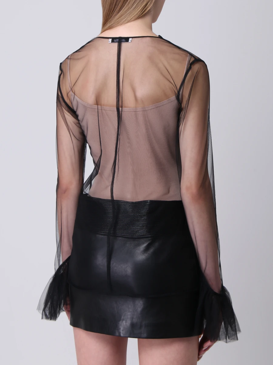 Блуза-сетка DOROTHEE SCHUMACHER 942307, размер 46, цвет черный - фото 3