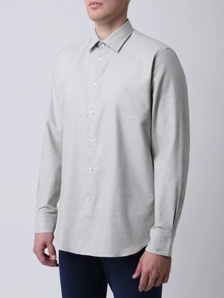 Рубашка Regular Fit хлопковая PAUL & SHARK I20P3040CF/100 Серый  Фото 4