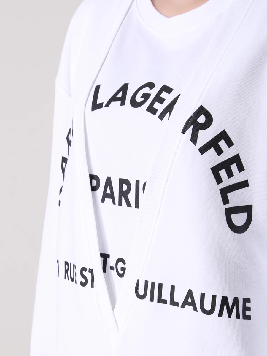 Платье Rue St-Guillaume KARL LAGERFELD 205W1818_100, размер 42, цвет белый - фото 5