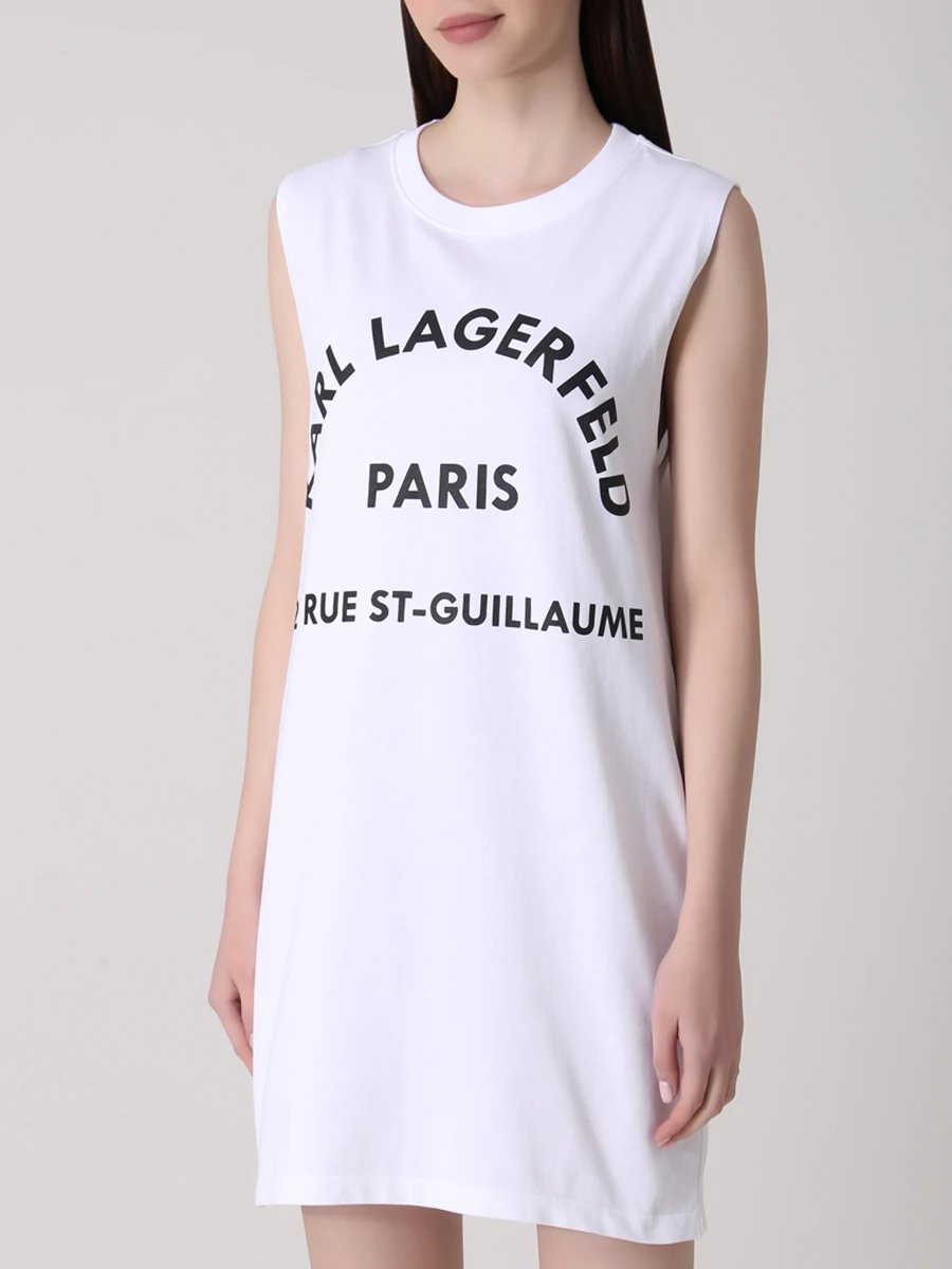 Платье Rue St-Guillaume KARL LAGERFELD 205W1818_100, размер 42, цвет белый - фото 7
