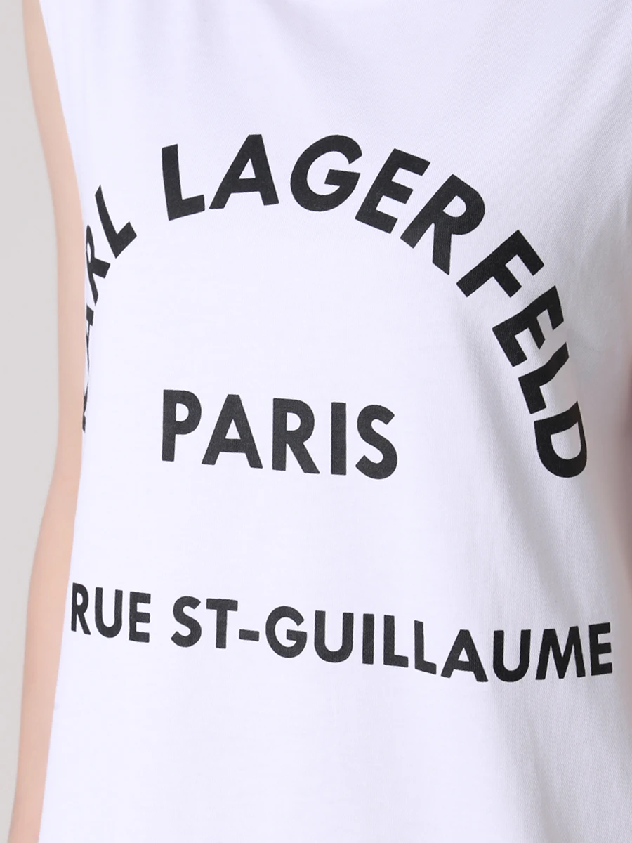 Платье Rue St-Guillaume KARL LAGERFELD 205W1818_100, размер 42, цвет белый - фото 8