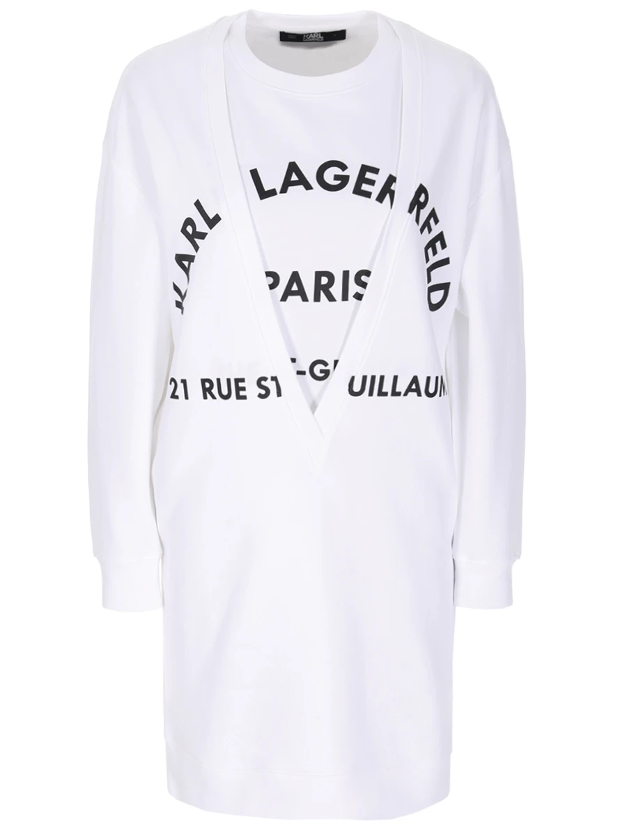 Платье Rue St-Guillaume KARL LAGERFELD 205W1818_100, размер 42, цвет белый - фото 1