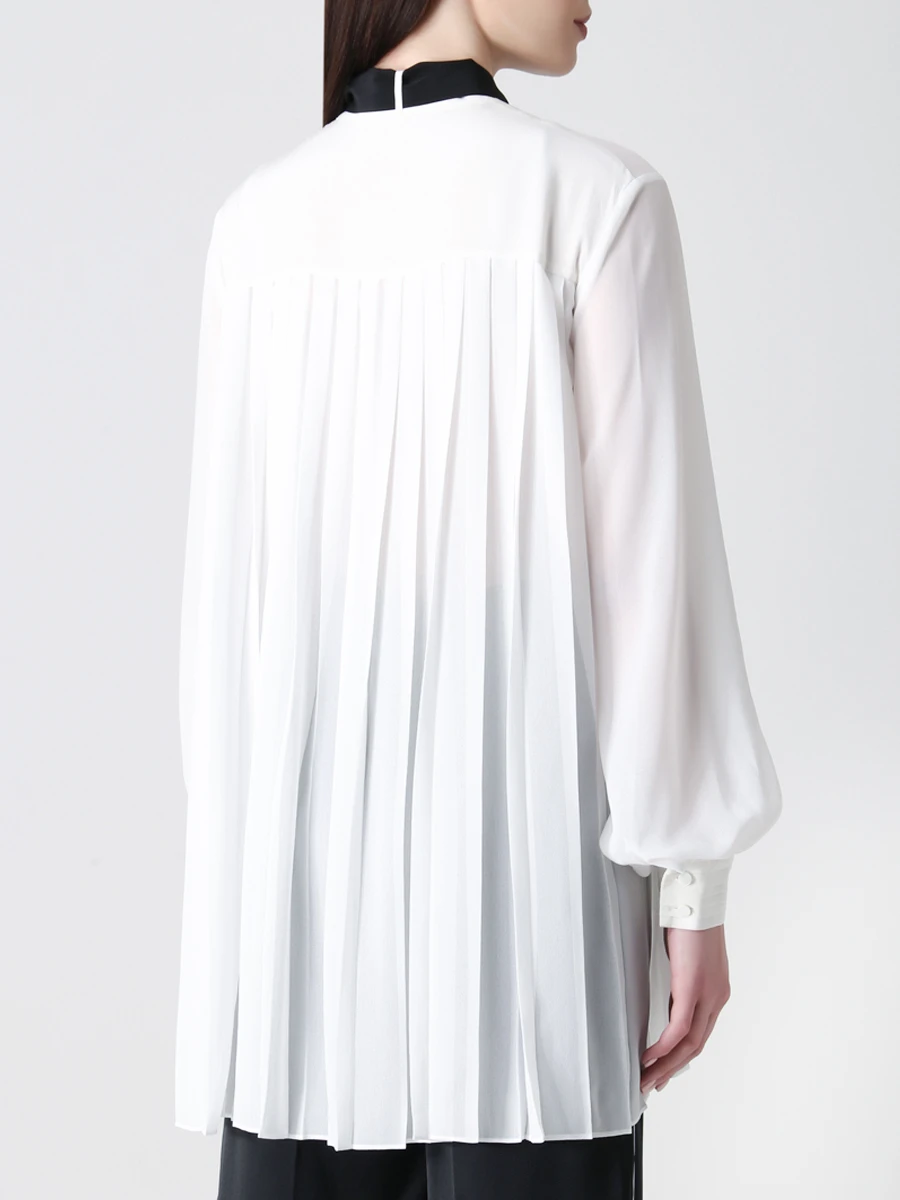 Блуза удлиненная KARL LAGERFELD 206W1602 101, размер 40, цвет белый - фото 3