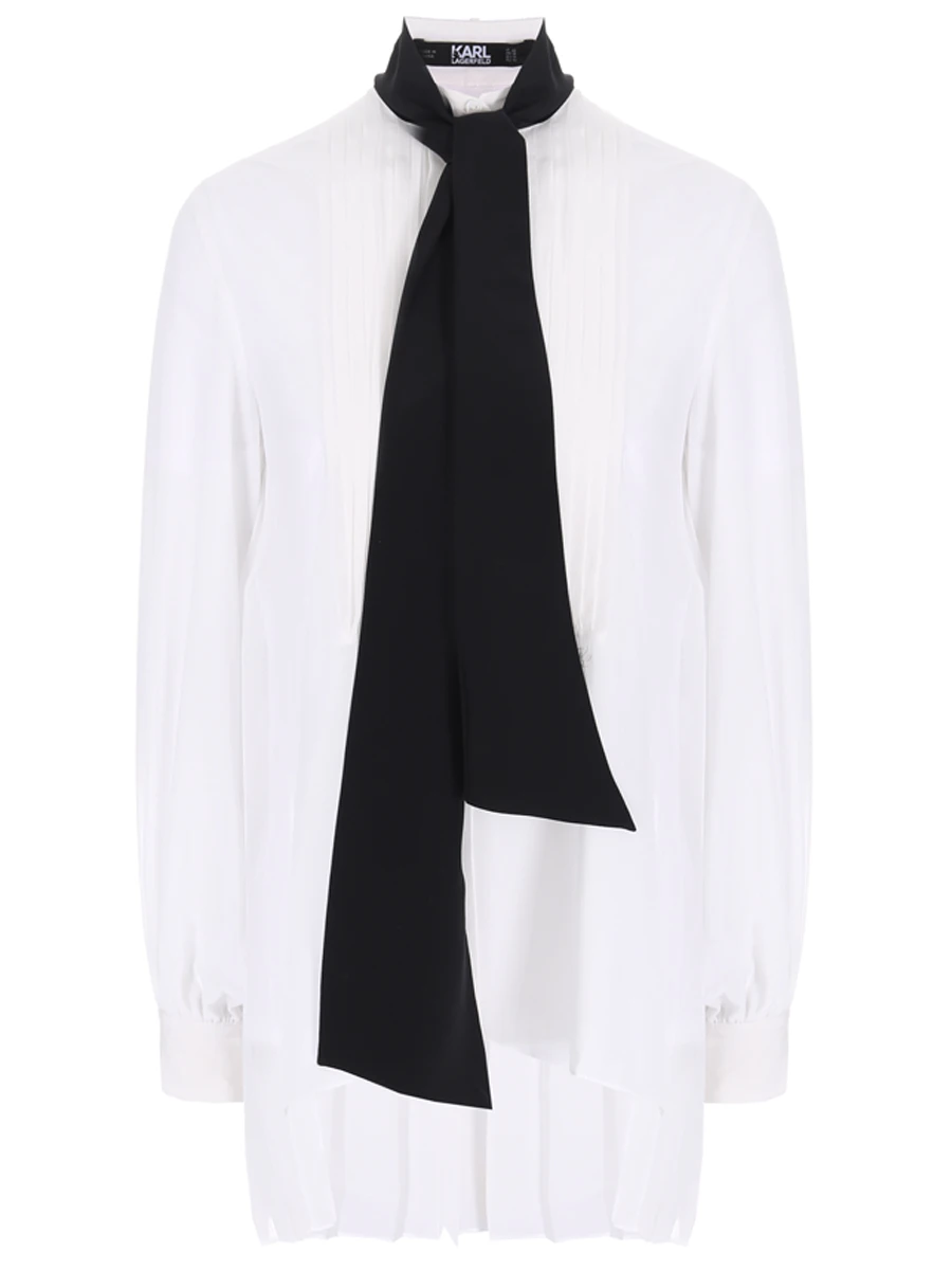Блуза удлиненная KARL LAGERFELD 206W1602 101, размер 40, цвет белый - фото 1