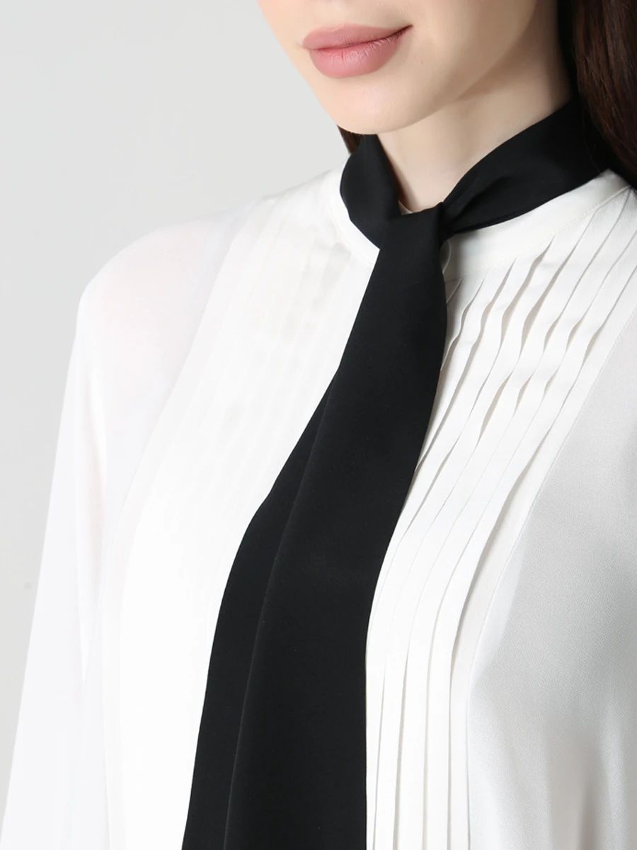 Блуза удлиненная KARL LAGERFELD 206W1602 101, размер 40, цвет белый - фото 5