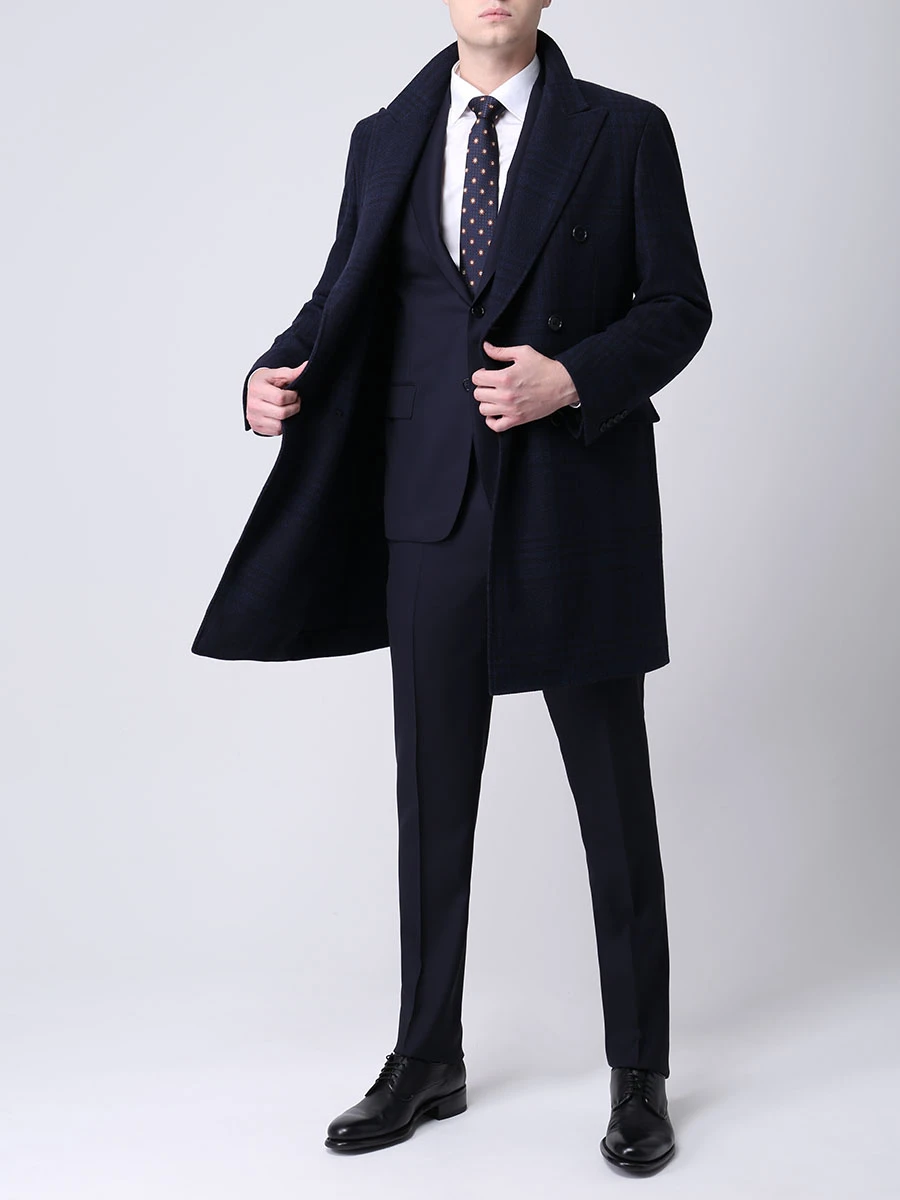 Пальто шерстяное CANALI FF02865/301 Синий  Фото 2