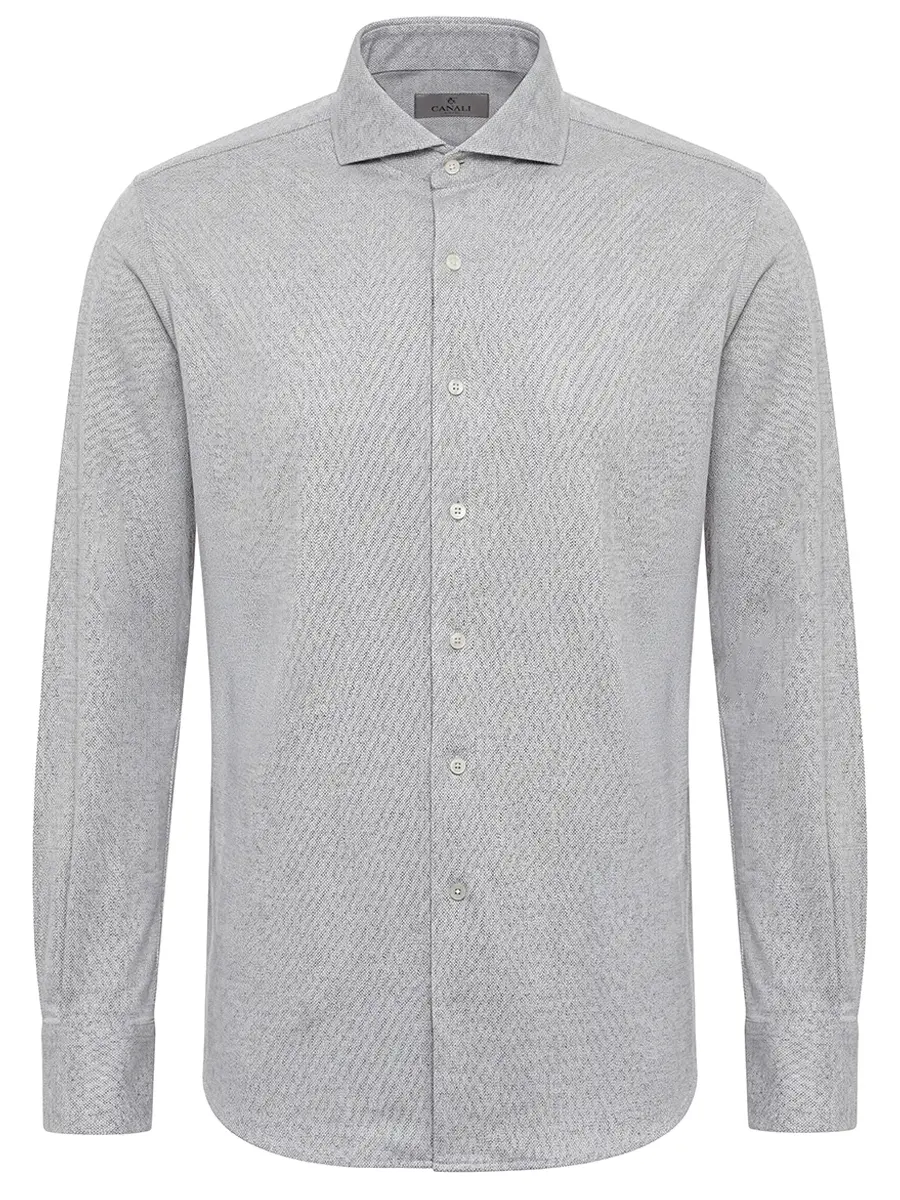 Рубашка Regular Fit хлопковая CANALI GN01992/201 Серый 