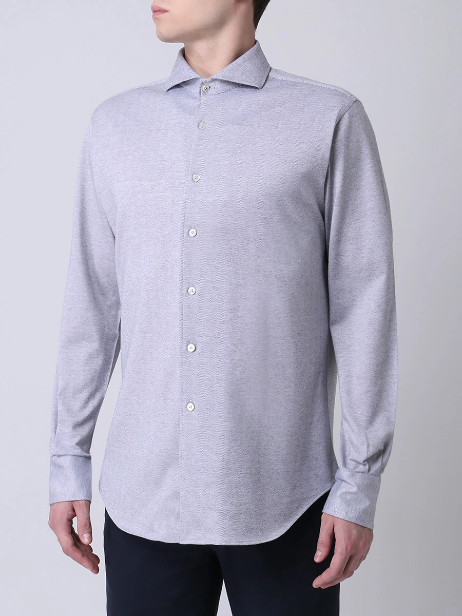 Рубашка Regular Fit хлопковая CANALI GN01992/201, размер 50, цвет серый GN01992/201 - фото 4