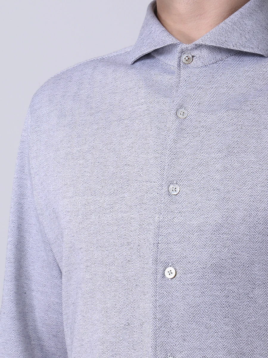 Рубашка Regular Fit хлопковая CANALI GN01992/201, размер 50, цвет серый GN01992/201 - фото 5