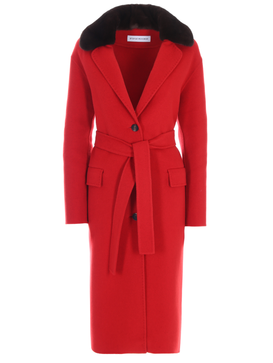 Пальто кашемировое с мехом норки ВТОРОЙ МЕХОВОЙ
