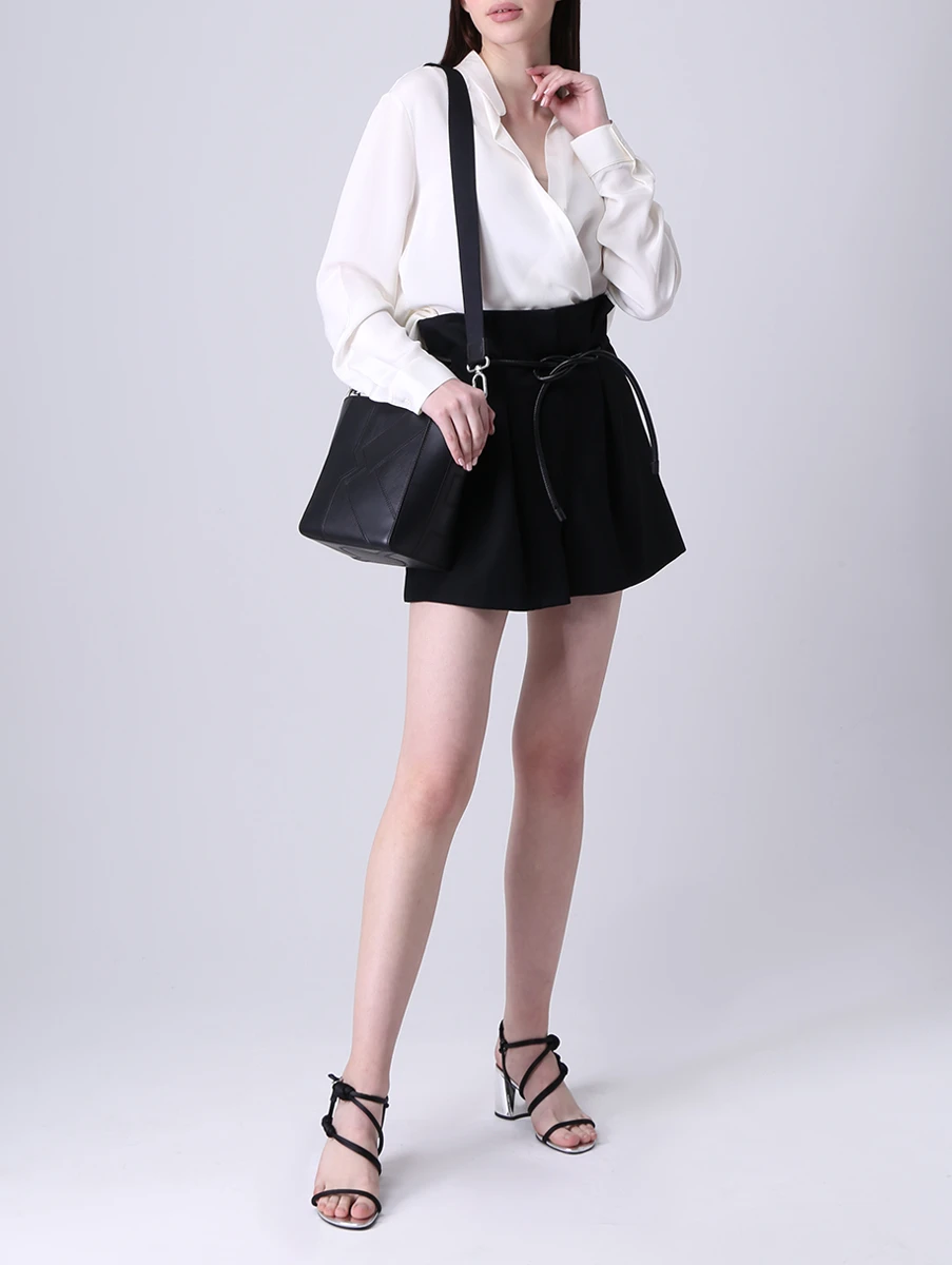 Шорты шерстяные PHILLIP LIM P201-5351WTW Черный  Фото 2