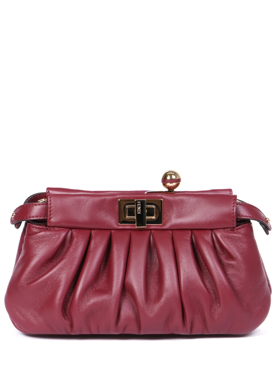 Сумка кожаная FENDI 8BP118 DBL F0YPU Бордовый 