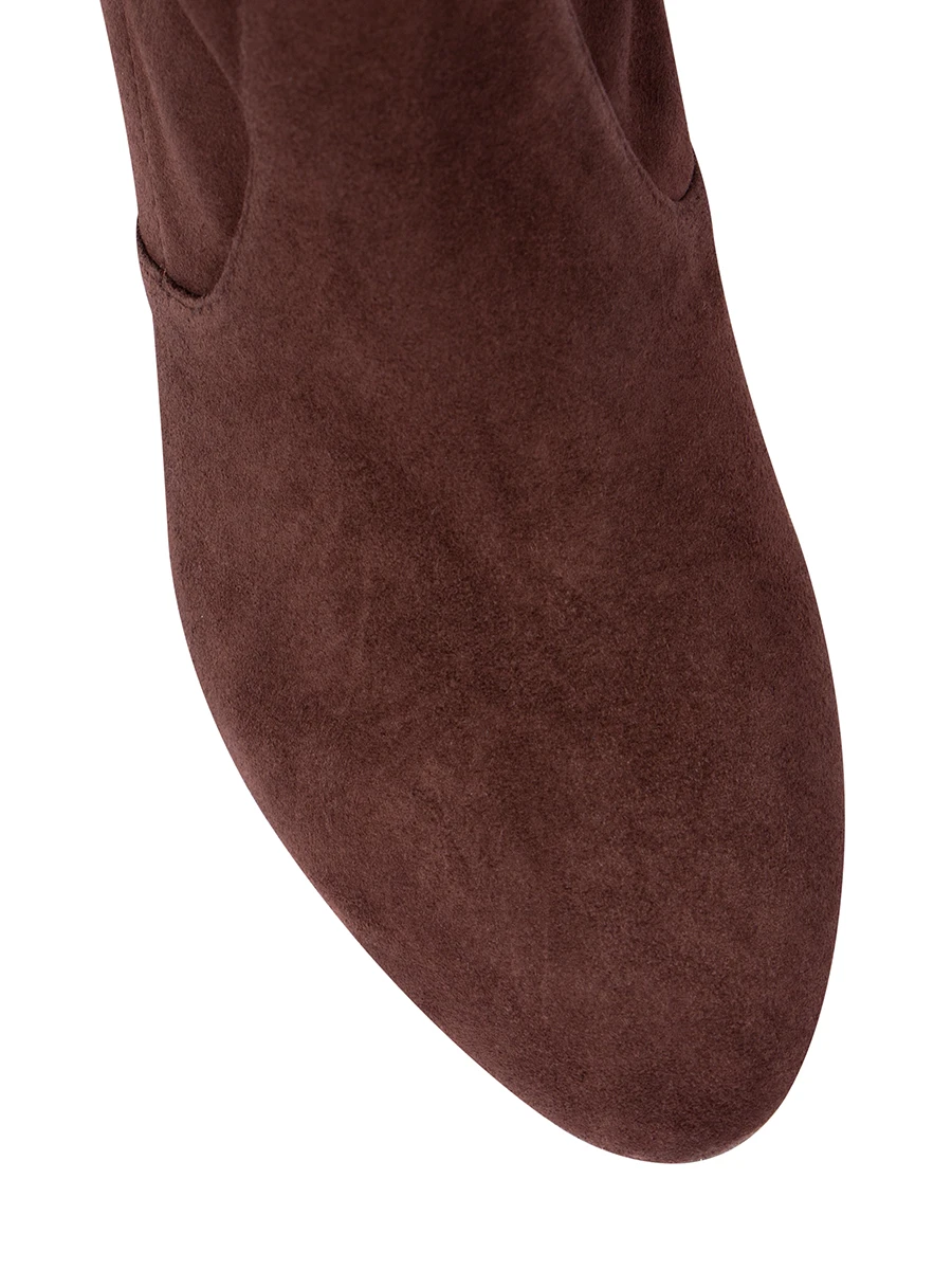 Ботфорты замшевые STUART WEITZMAN ZUZANNA Коричневый  Фото 5