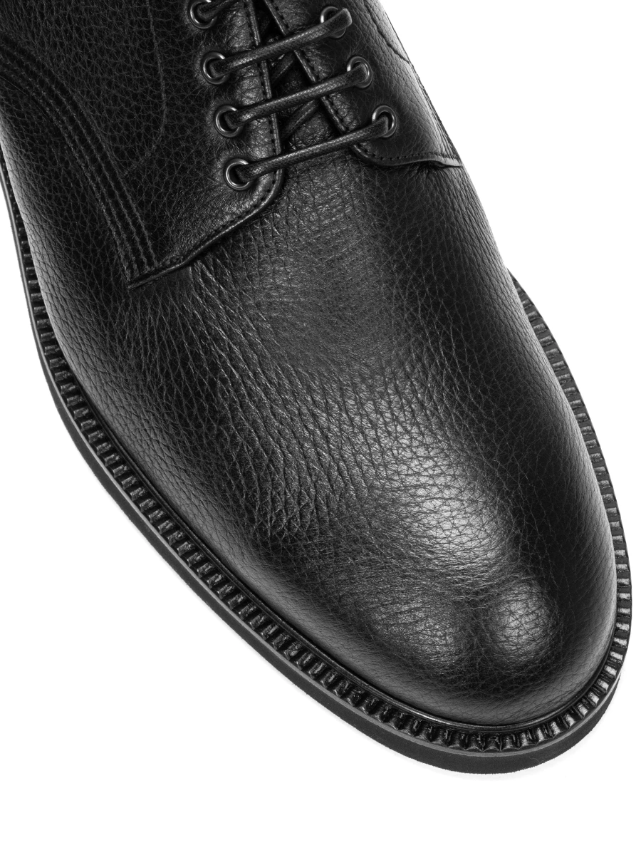 Дерби кожаные на меху ERMENEGILDO ZEGNA LHCVO A4747X NER, размер 41.5, цвет черный - фото 5