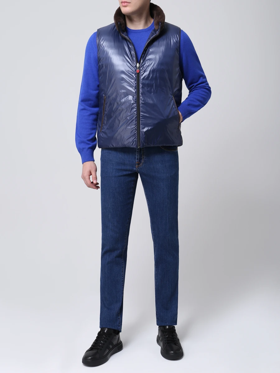 Джинсы Slim Fit хлопковые SCISSOR SCRIPTOR 90/82 Синий  Фото 2