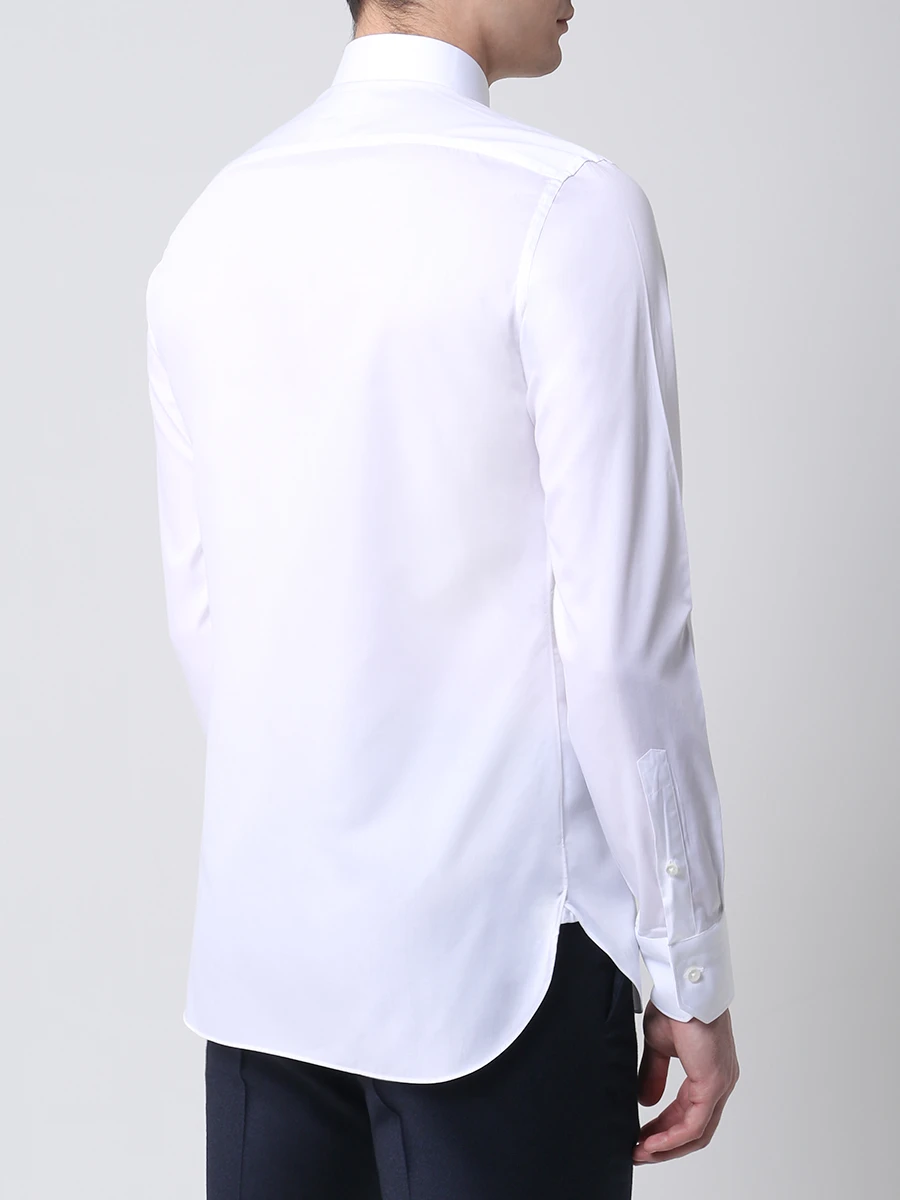 Рубашка Slim Fit хлопковая ERMENEGILDO ZEGNA 801222 9MS0PA G, размер 48, цвет белый - фото 3