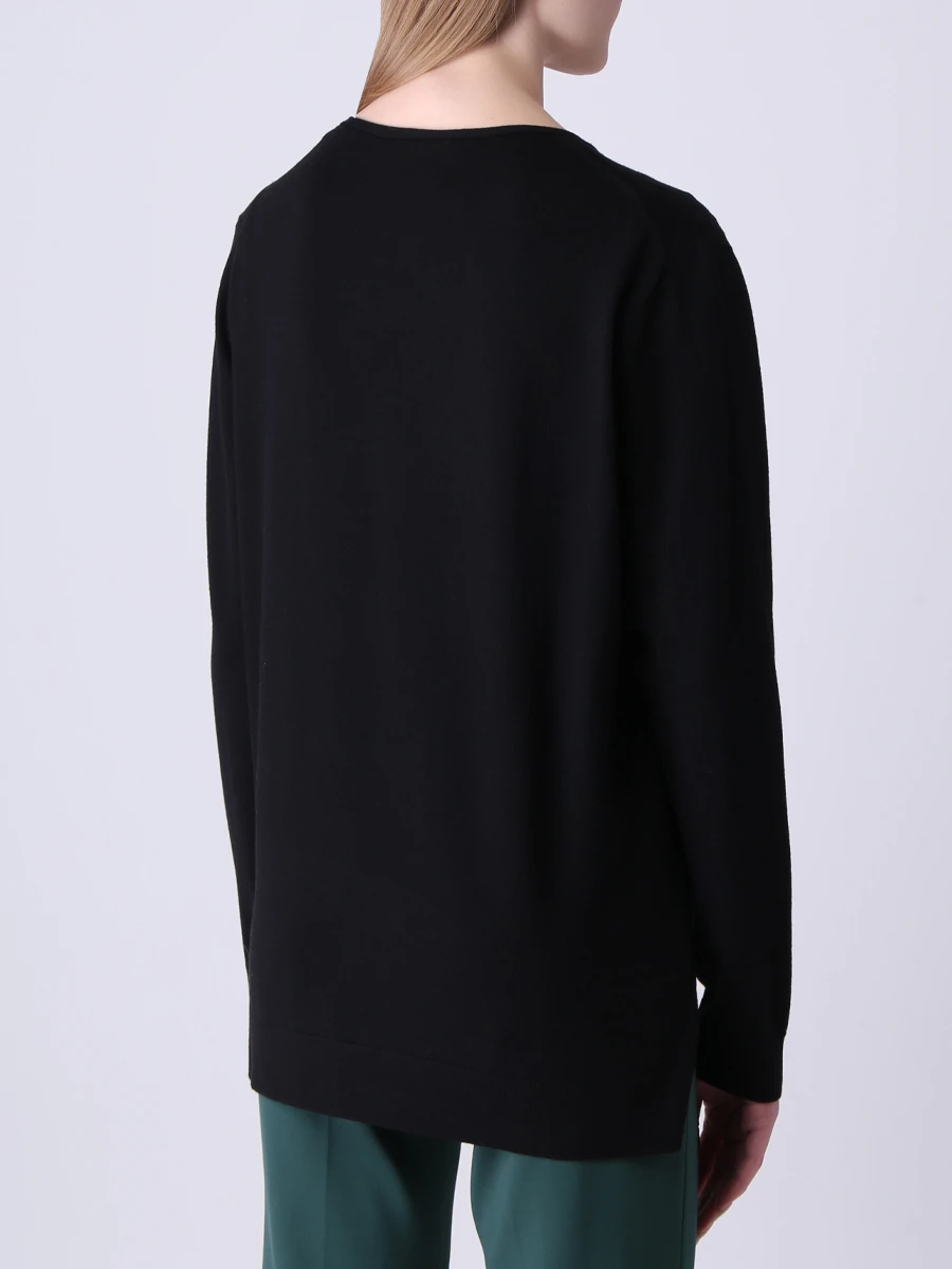 

Пуловер однотонный, Черный, 810403