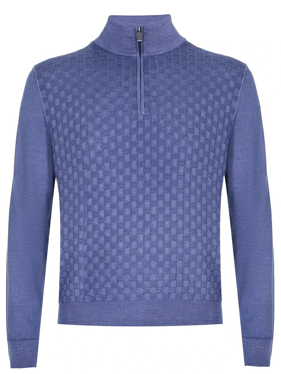 Джемпер из шерсти и шелка CANALI MK00978/320 Голубой 