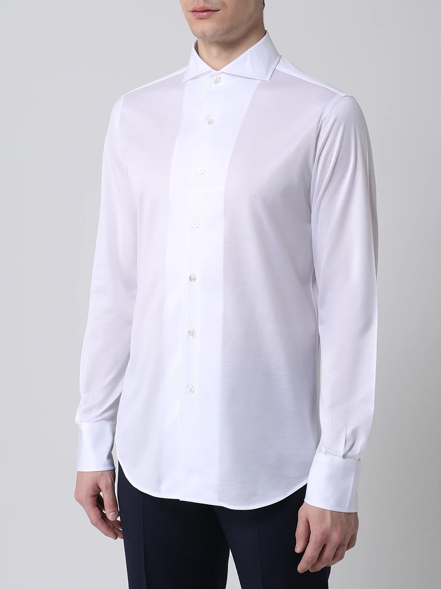 Рубашка Regular Fit хлопковая CANALI GN00845/001, размер 48, цвет белый GN00845/001 - фото 4