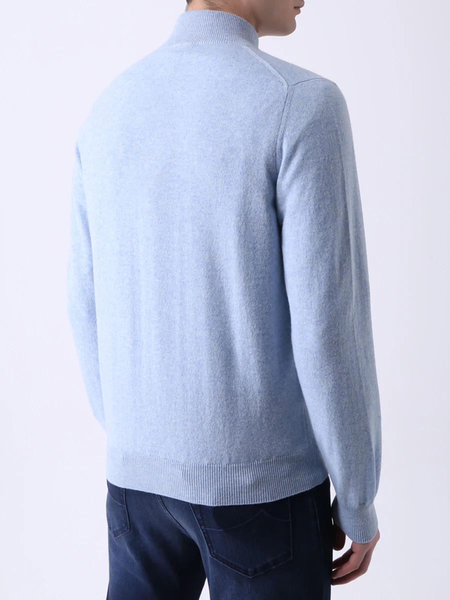 Кардиган кашемировый на молнии COLOMBO MA03176/-/2-26KI-M 85 Голубой  Фото 3