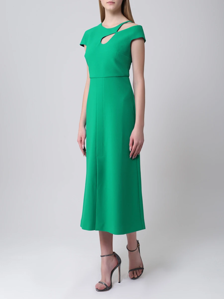 Платье однотонное ROLAND MOURET PW20 S0932 F2196 C1126 Зеленый  Фото 4