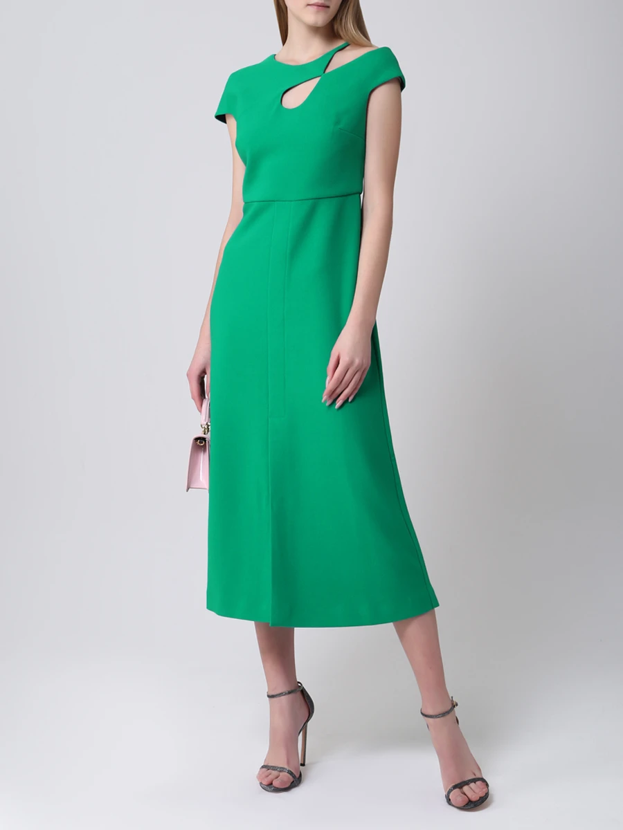 Платье однотонное ROLAND MOURET PW20 S0932 F2196 C1126 Зеленый  Фото 2