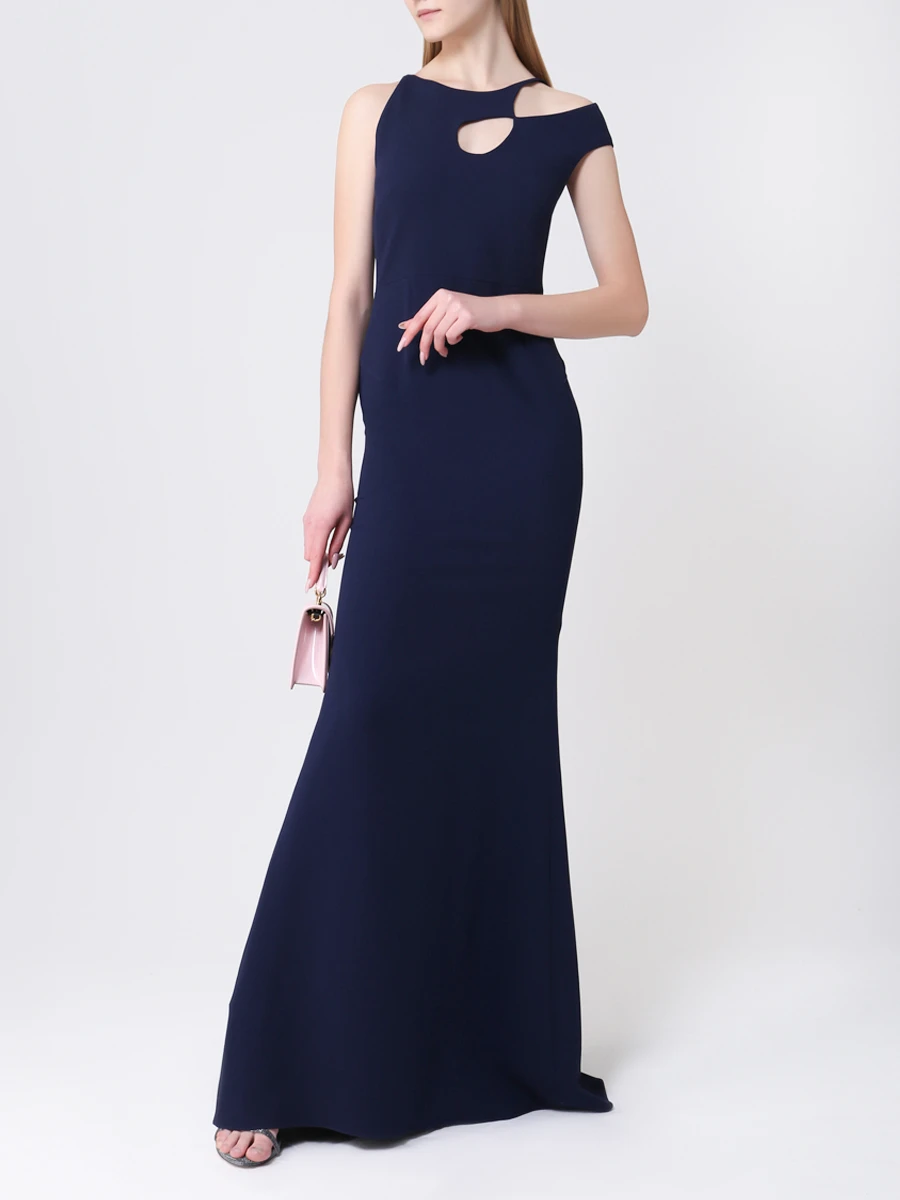 Платье однотонное ROLAND MOURET PW20 S0926 F2241 C1108 Синий  Фото 2