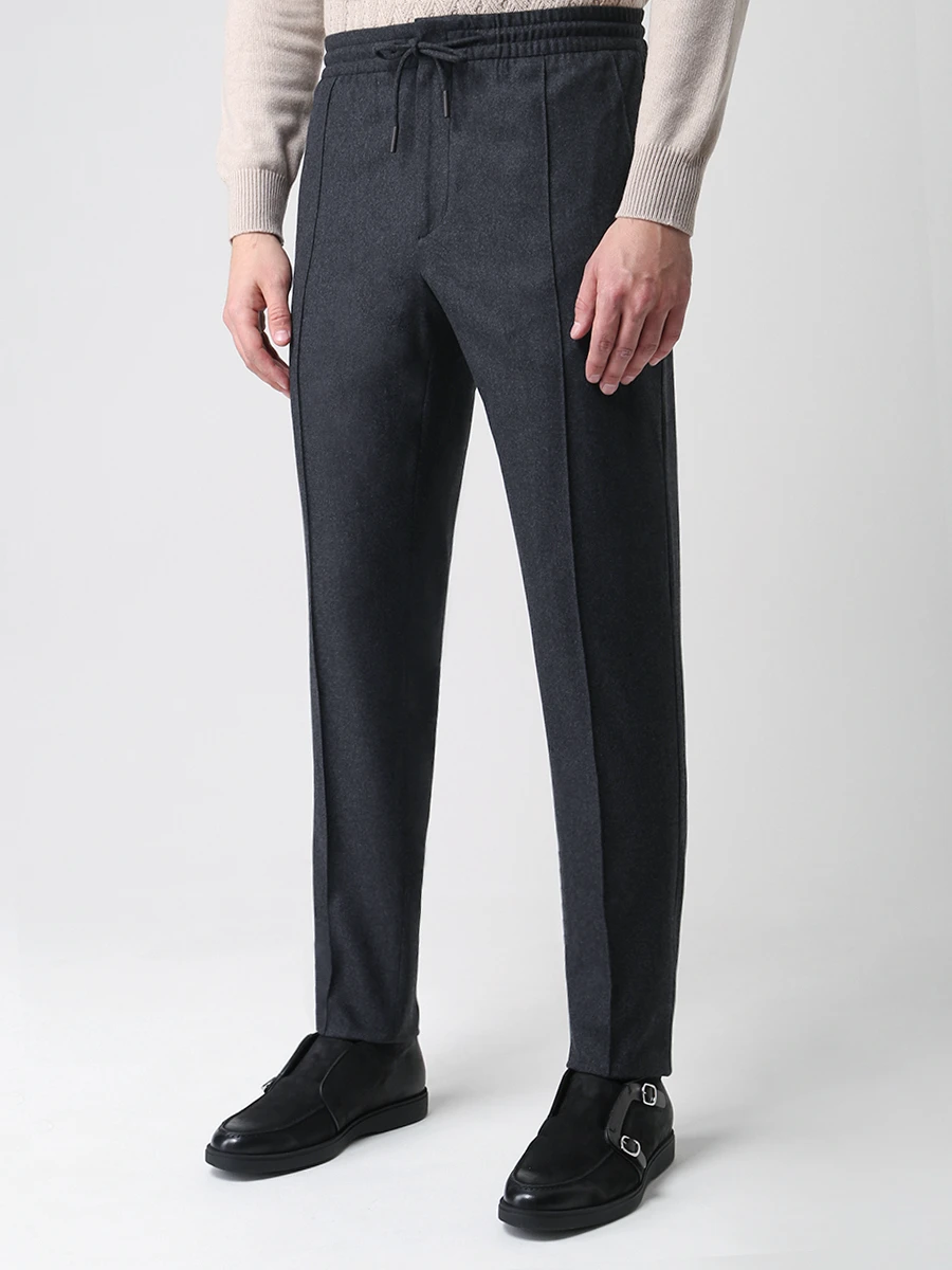 Брюки шерстяные ZEGNA UVI20 TT18 008 Серый  Фото 4
