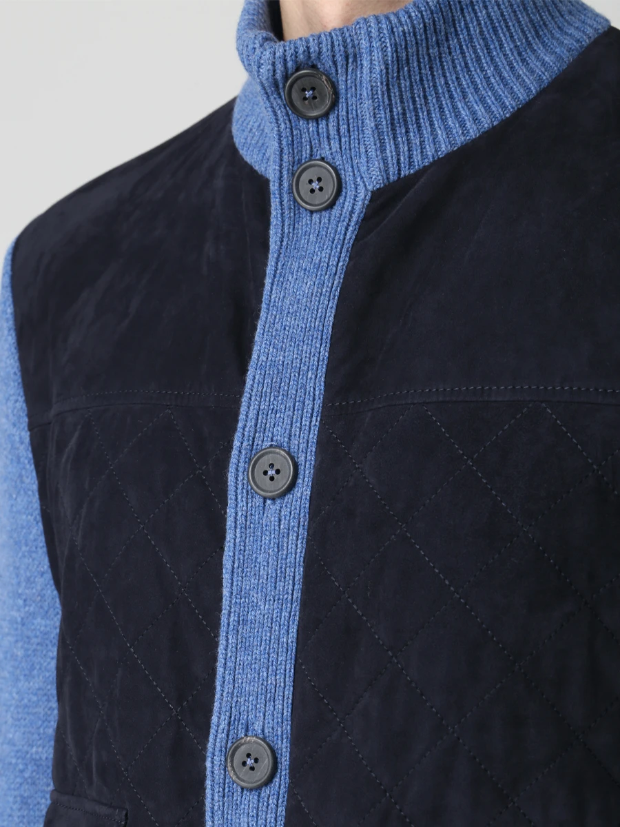 Куртка комбинированная FIORONI CASHMERE MTP21011E1 SUEDE/B16 Деним  Фото 5