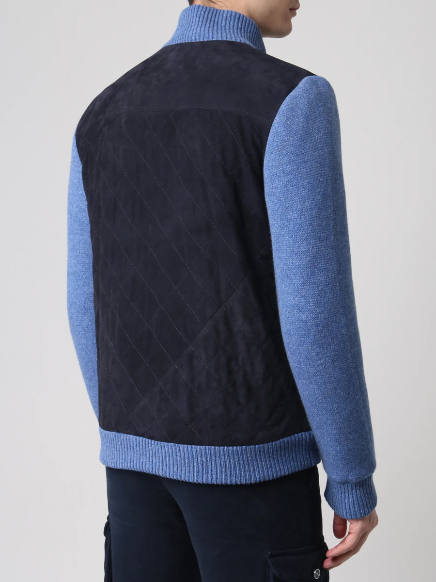 Куртка комбинированная FIORONI CASHMERE MTP21011E1 SUEDE/B16 Деним  Фото 3