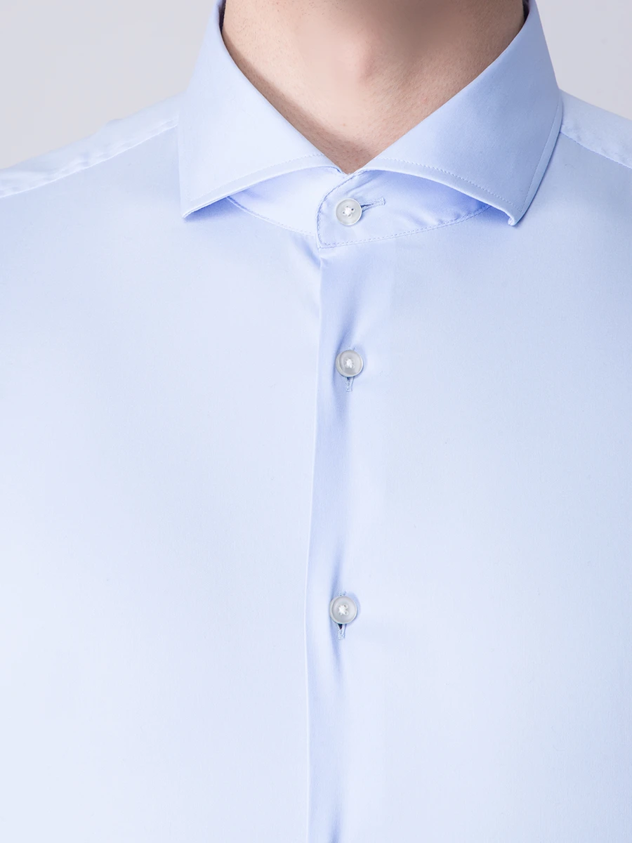 Рубашка Slim Fit хлопковая BOSS 50260064/450, размер 46, цвет голубой 50260064/450 - фото 5