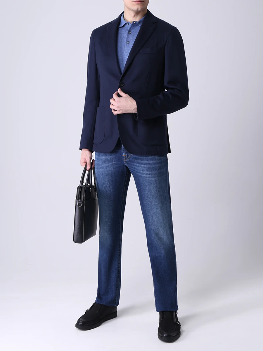Джинсы Regular Fit хлопковые JACOB COHEN J620 2051 W2 Синий  Фото 2