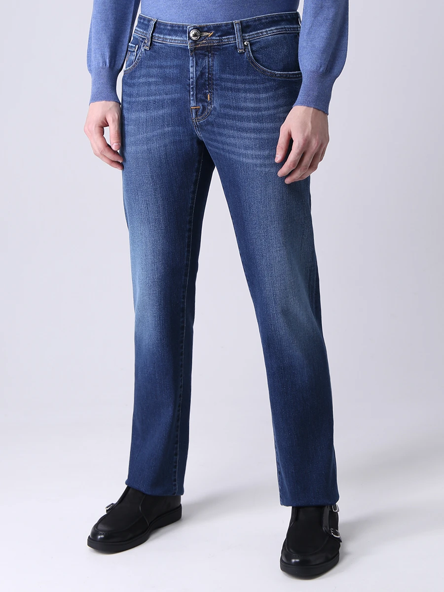 Джинсы Regular Fit хлопковые JACOB COHEN J620 2051 W2 Синий  Фото 4