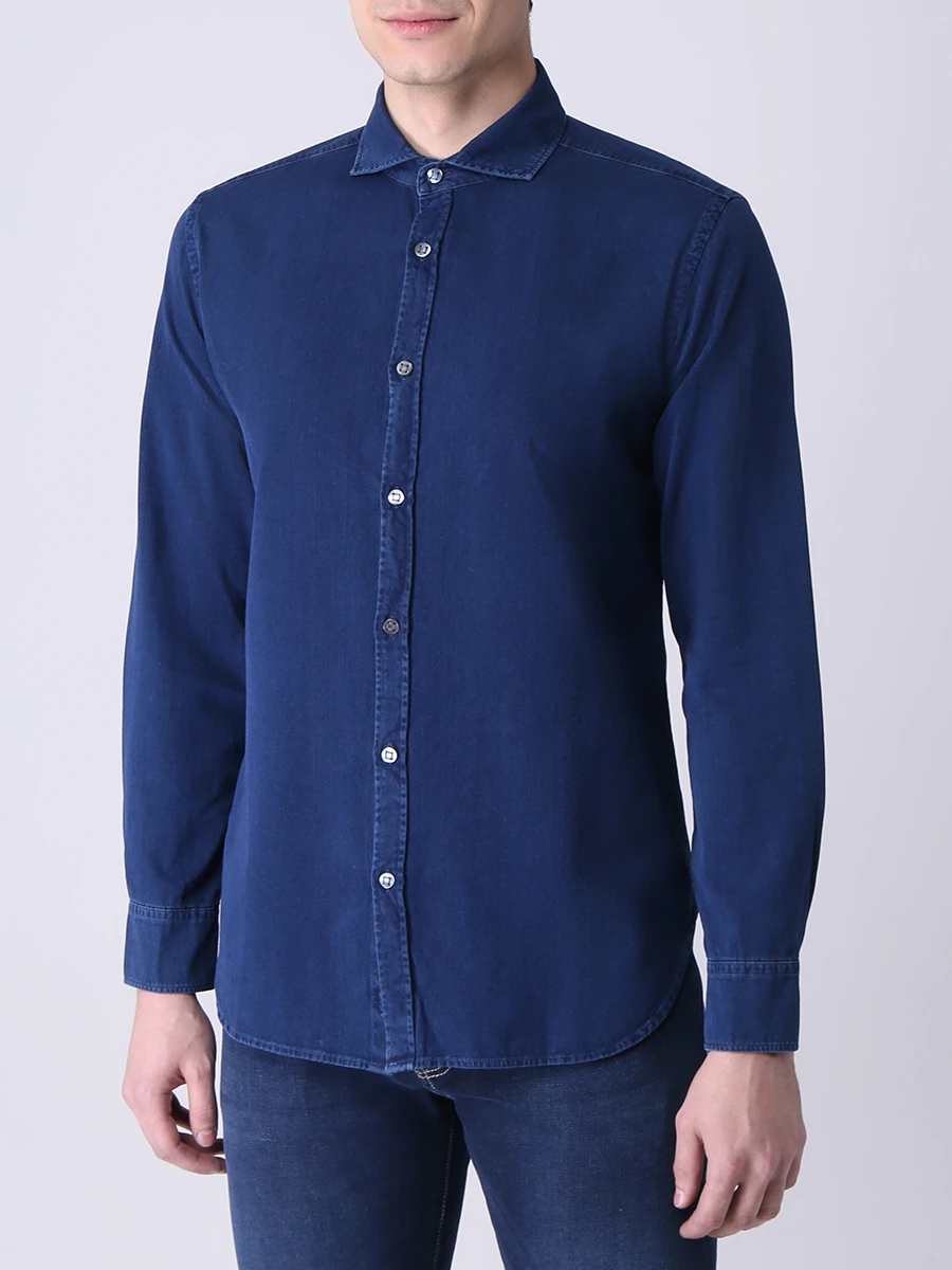 Рубашка Slim Fit хлопковая JACOB COHEN J8066 2095 W1 001, размер 52, цвет синий - фото 4
