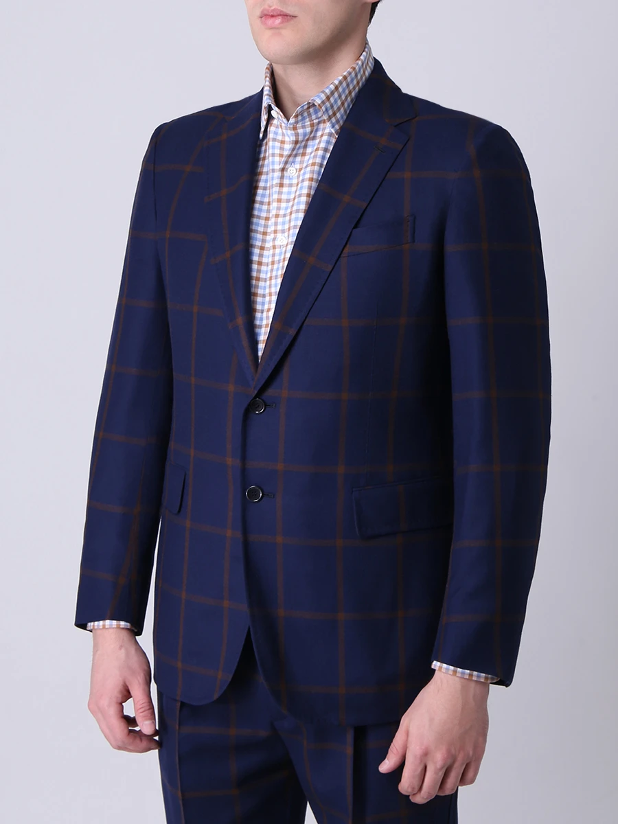 Костюм шерстяной в клетку STILE LATINO AM22030 Клетка  Фото 4