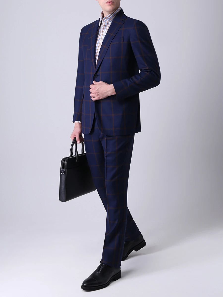 Костюм шерстяной в клетку STILE LATINO AM22030 Клетка  Фото 2