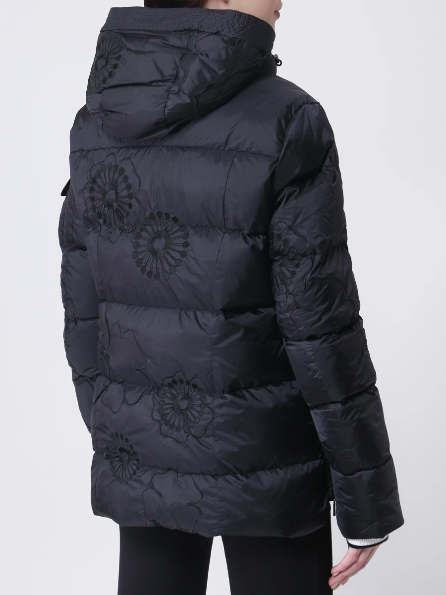 Пуховик стеганый с вышивкой BOGNER 3159 4253-026 Черный  Фото 3
