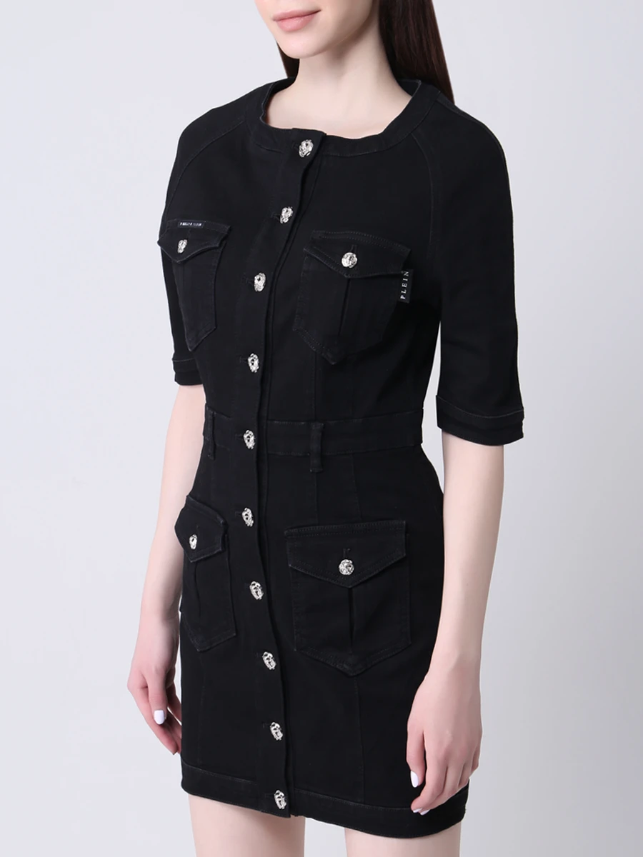 Платье джинсовое PHILIPP PLEIN S20C WDG0083/02te Черный  Фото 4