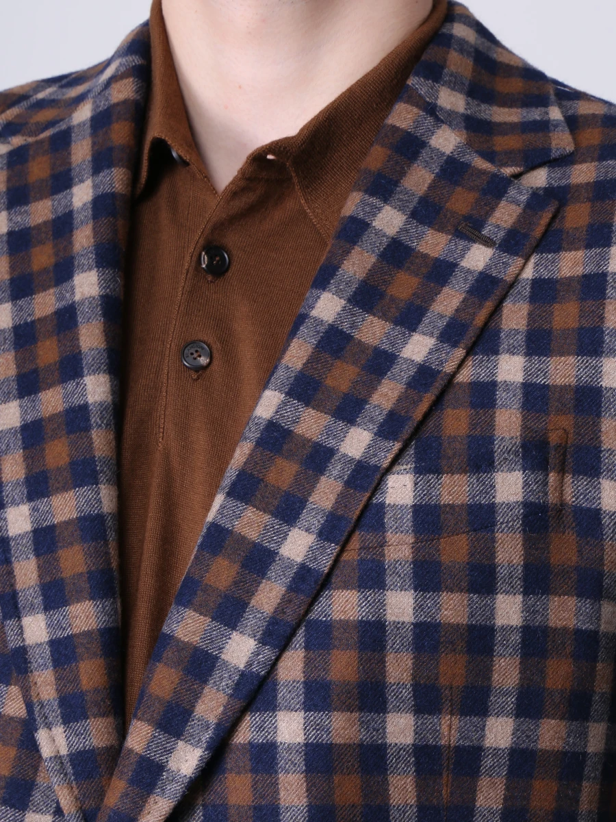 Пиджак кашемировый в клетку STILE LATINO AM22075 Клетка  Фото 5