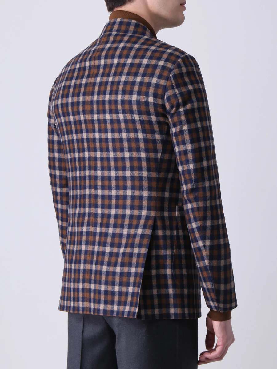 Пиджак кашемировый в клетку STILE LATINO AM22075 Клетка  Фото 3