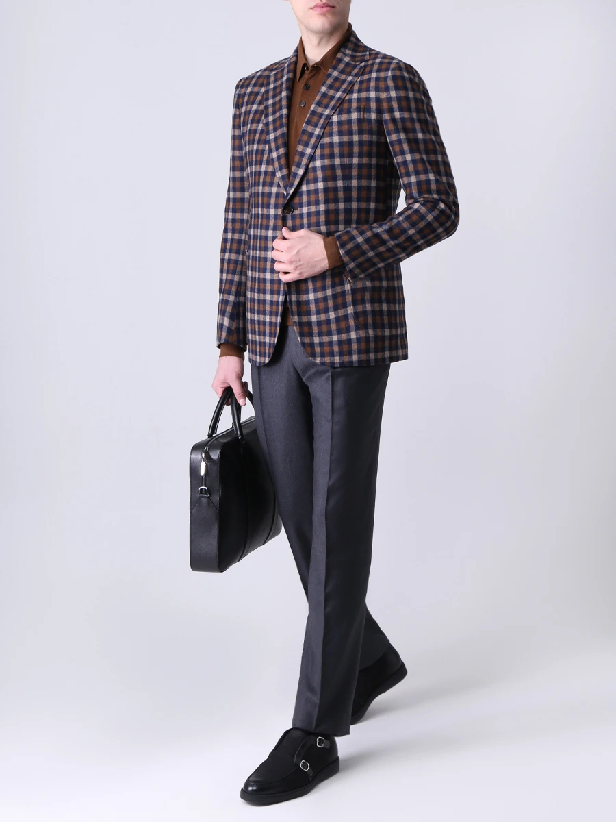 Пиджак кашемировый в клетку STILE LATINO AM22075 Клетка  Фото 2