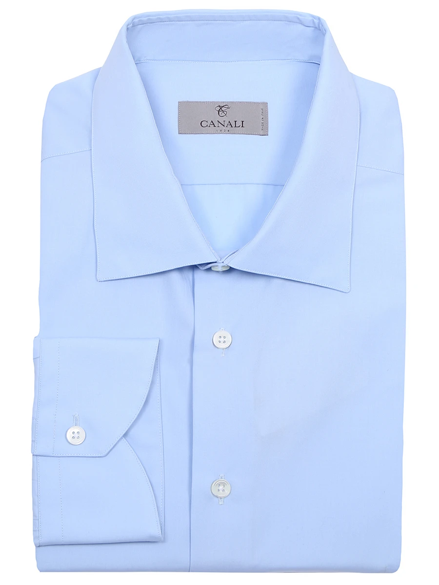 Рубашка Modern Fit хлопковая CANALI GA00107/401-гол, размер 44, цвет голубой GA00107/401-гол - фото 1