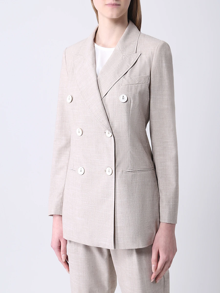 

Пиджак двубортный, Бежевый, P2116GA019/3387/138