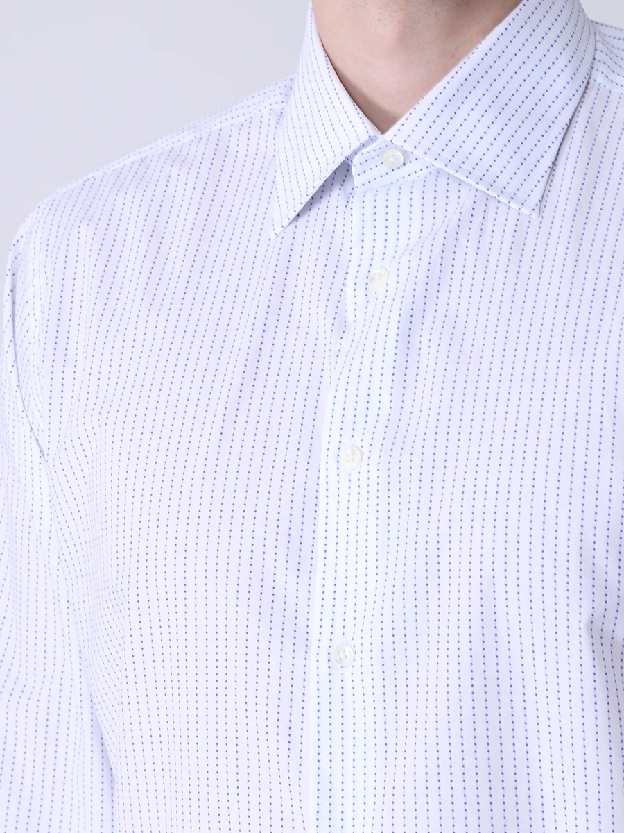 Рубашка Regular Fit хлопковая CANALI GD00802/404/705 MF Белый  Фото 4