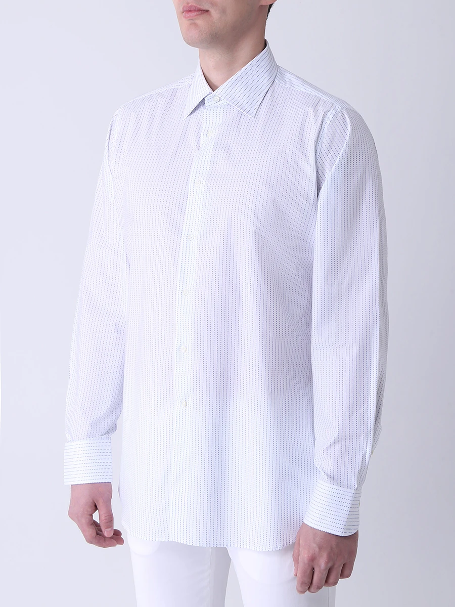 Рубашка Regular Fit хлопковая CANALI GD00802/404/705 MF Белый  Фото 2