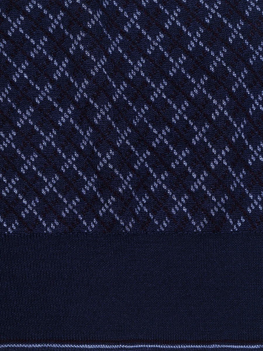 Джемпер с принтом BERTOLO LUXURY MENSWEAR 901933/001828 5144б Синий  Фото 2